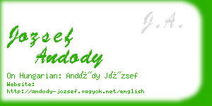 jozsef andody business card