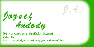 jozsef andody business card